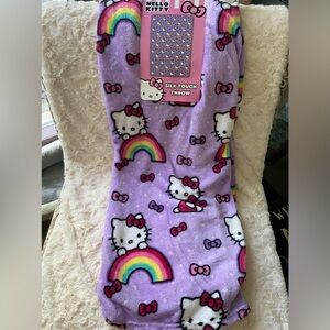 Purple Rainbow Hello Kitty Silk Touch Blanket Throw